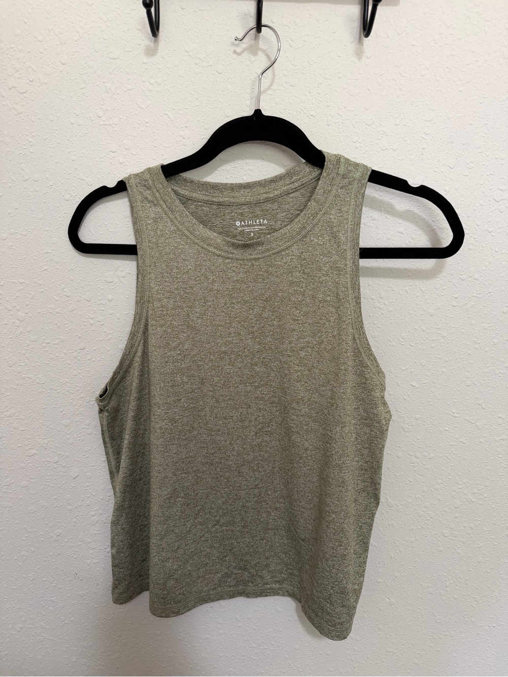 Athleta Olive Green Ribbed Muscle Tank